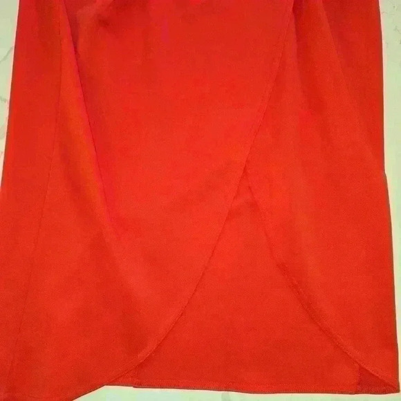 ASOS Vibrant Red Wrap Midi Dress - Picture 8 of 10